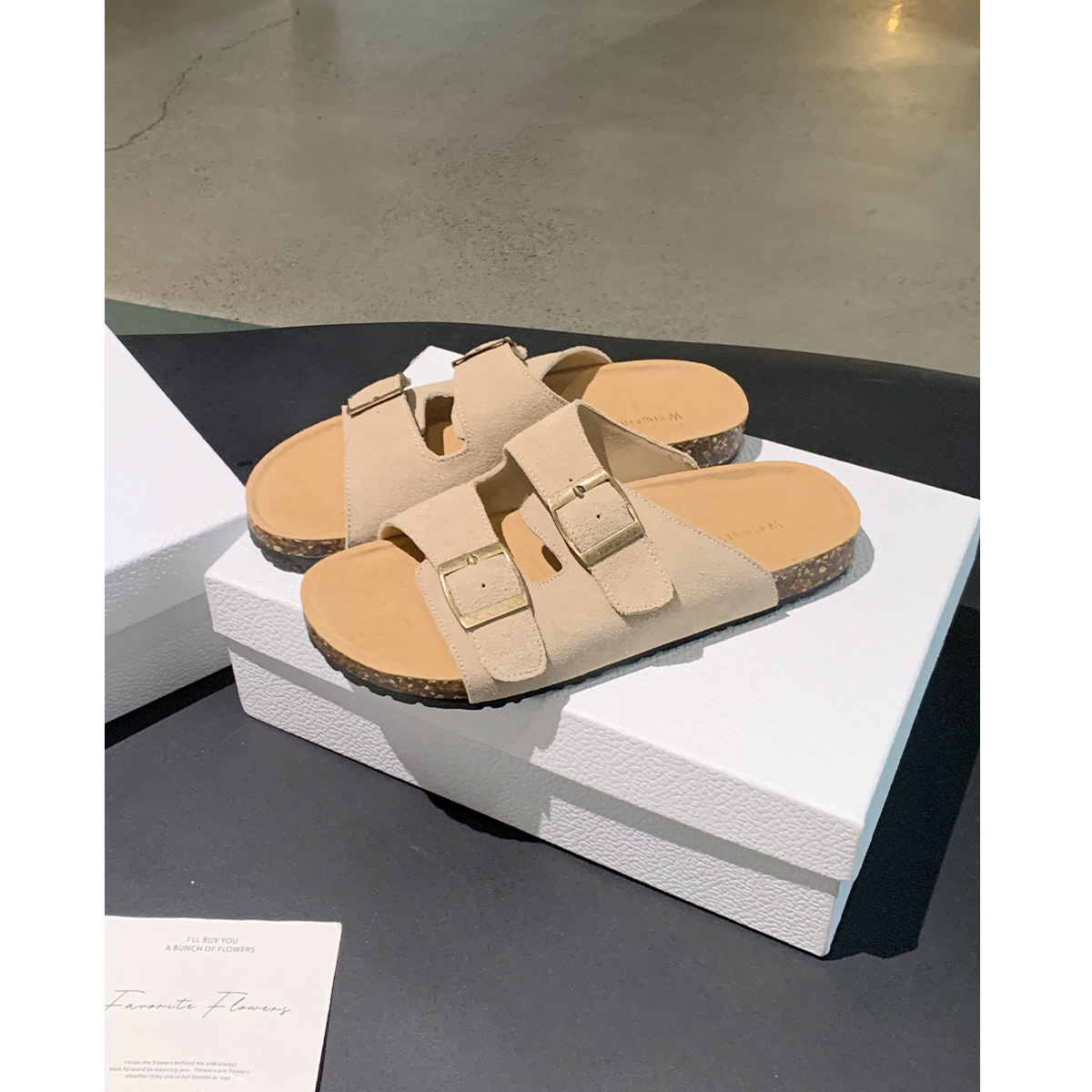 JHC-YW8155 | Suede & Cork Retro All-Season Chunky Platform - Fujian Jinhongchang Sports Goods Co., Ltd.
