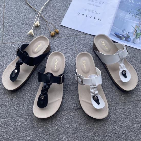 JHC-E203 | Fashion Wedges Flip Flops Women Cork Sole angle 4