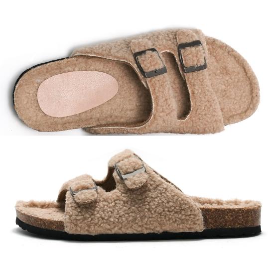 JHC-HZ00123 | 2024 Style Cork Double Strap Sandals Women's angle 3