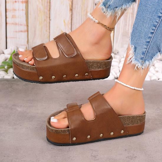JHC-HZ0031 | Women's Platform Comfy Open Toe Summer Shoes - Fujian Jinhongchang Sports Goods Co., Ltd.