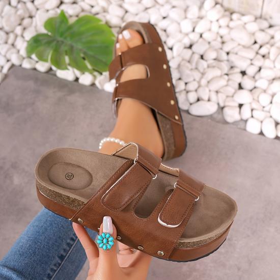 JHC-HZ0031 | Women's Platform Comfy Open Toe Summer Shoes angle 2