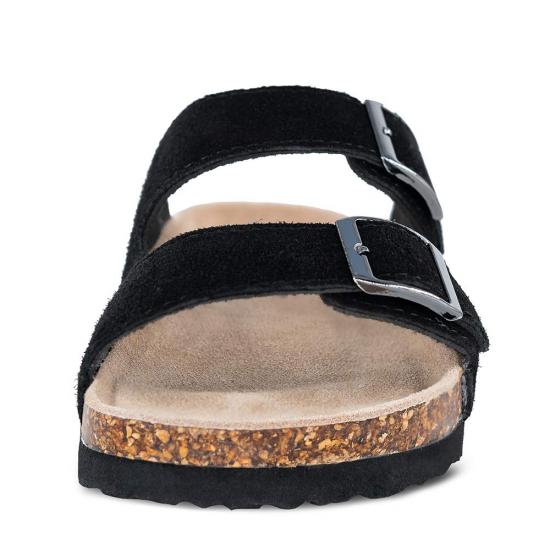 JHC-HZ0033 | Womens Cow Suede Leather Flat Sandals 2 Strap angle 2