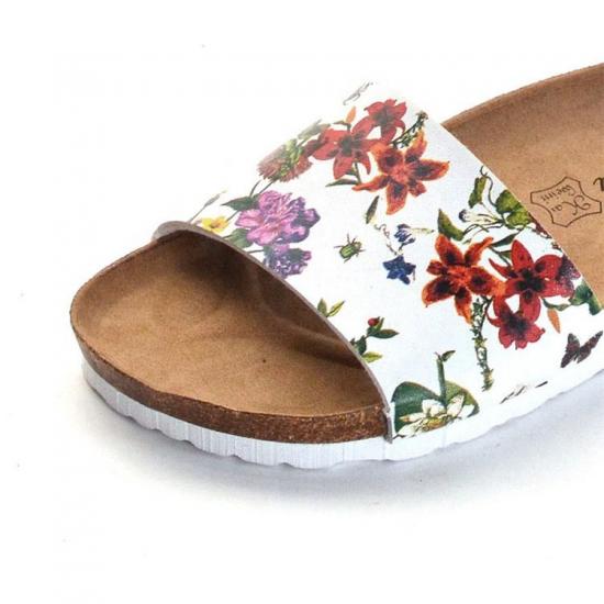 JHC-TX-137 | Ladies Slippers and Sandals Cork Flower Printing angle 4