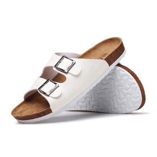 JHC-TX-163 | Men Cork Slippers summer sandals buckle non-slip angle 3