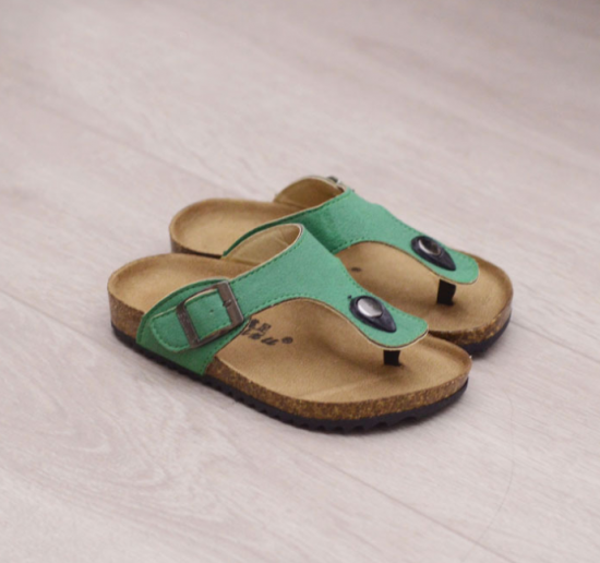 JHC-TX-90 | Kids Summer Leather Slide Sandals Children angle 3