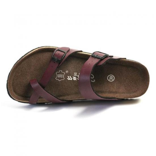 JHC-TX-m19 | Summer Men's Cork Sole Slipper Suede Leather angle 5
