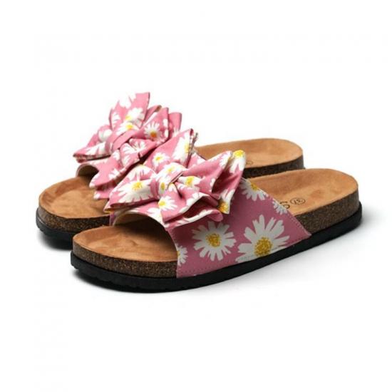 JHC-TX-M22 | Women Bow Sliders Sandal Summer Fancy Flat - Fujian Jinhongchang Sports Goods Co., Ltd.