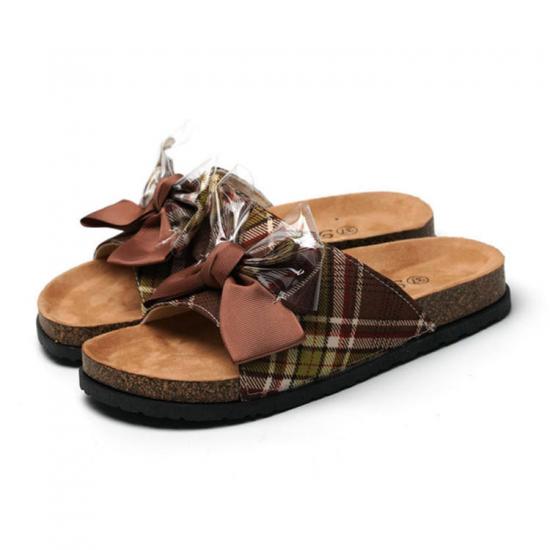 JHC-TX-M22 | Women Bow Sliders Sandal Summer Fancy Flat angle 3