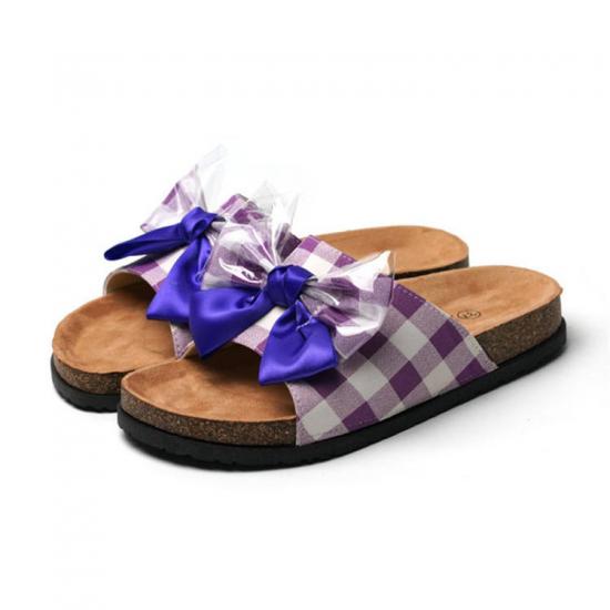 JHC-TX-M22 | Women Bow Sliders Sandal Summer Fancy Flat angle 4