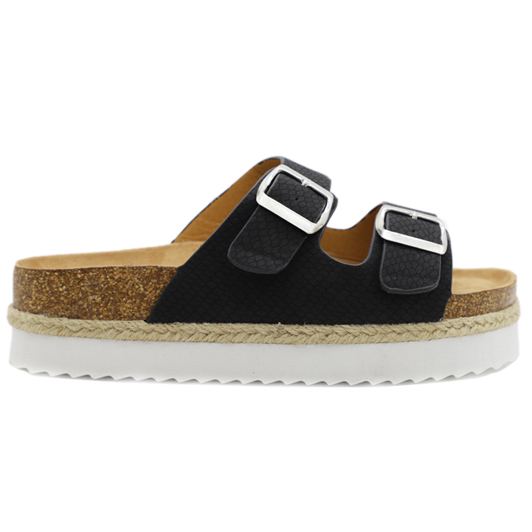 JHC-FS211 | Girls Snake Print Buckled Platform Footb Cork - Fujian Jinhongchang Sports Goods Co., Ltd.