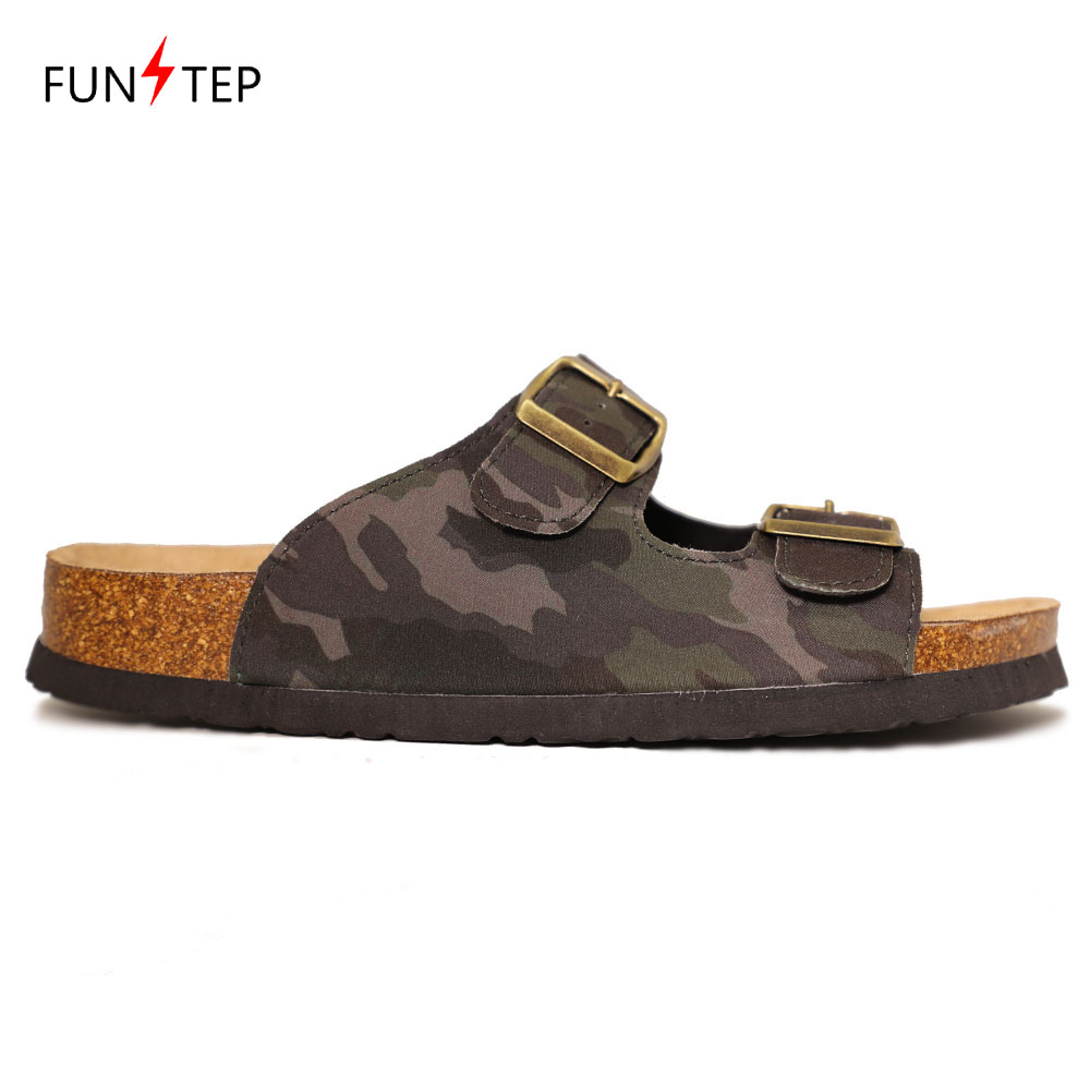 JHC-FS216 | Summer Girls Camouflage Cork Sole Slippe Cork - Fujian Jinhongchang Sports Goods Co., Ltd.