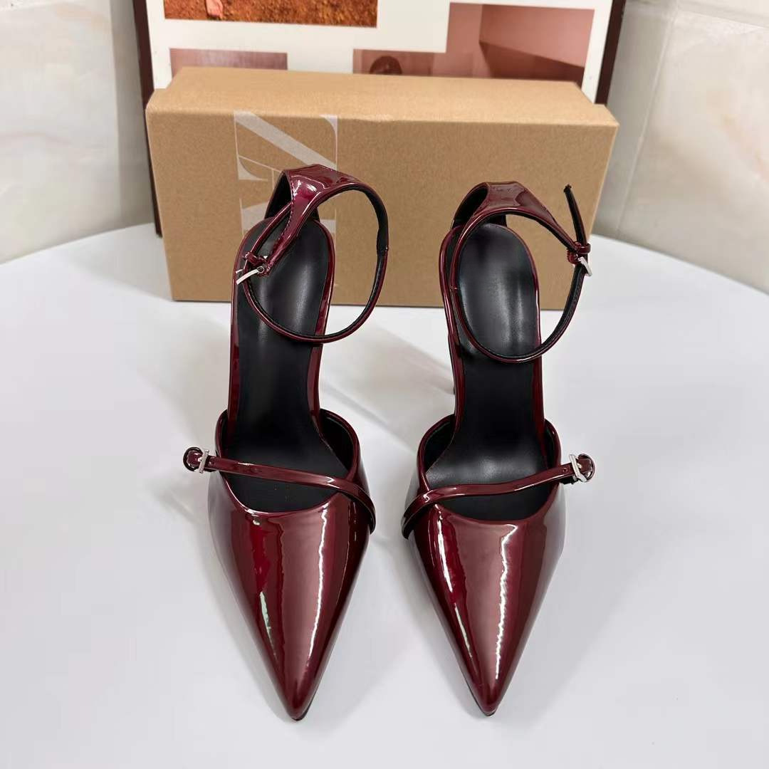 JHC-HB-100 | Metal Buckle Minimalist Strap Pointed-Toe High-Heel Mule Slide - Fujian Jinhongchang Sports Goods Co., Ltd.