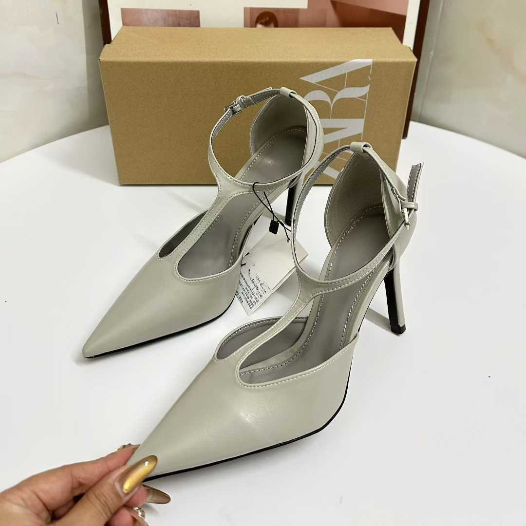 JHC-HB-169 | Metal Buckle Pointed-Toe Stiletto Heel Mule Slide - Fujian Jinhongchang Sports Goods Co., Ltd.