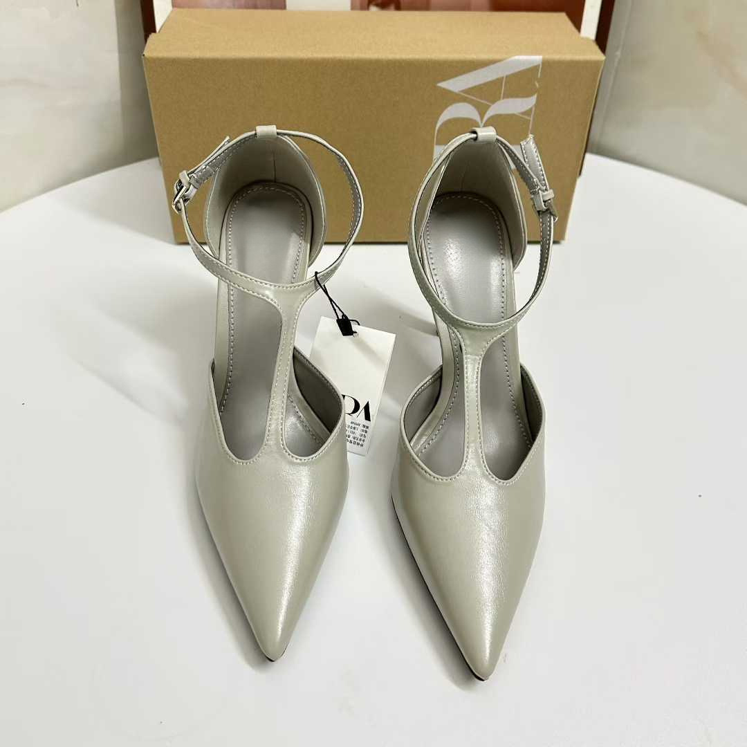 JHC-HB-169 | Metal Buckle Pointed-Toe Stiletto Heel Mule Slide angle 2