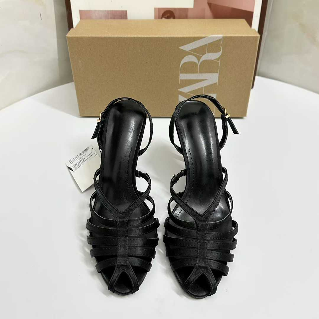 JHC-HB-301 | Silky Satin Round-Toe Stiletto Heel Dress Sandal angle 2