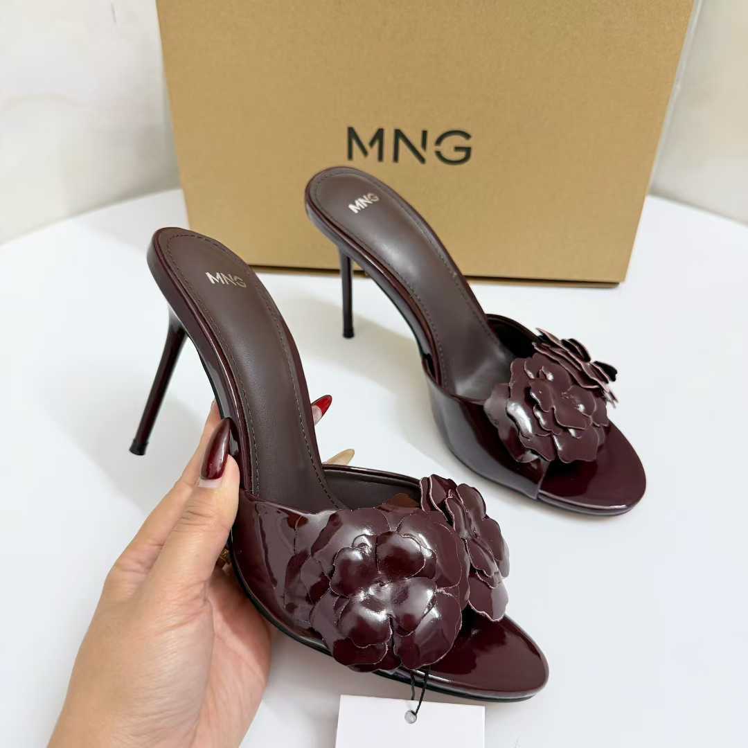 JHC-HB-119 | Open-Toe Stiletto Heel Heeled Slide angle 2