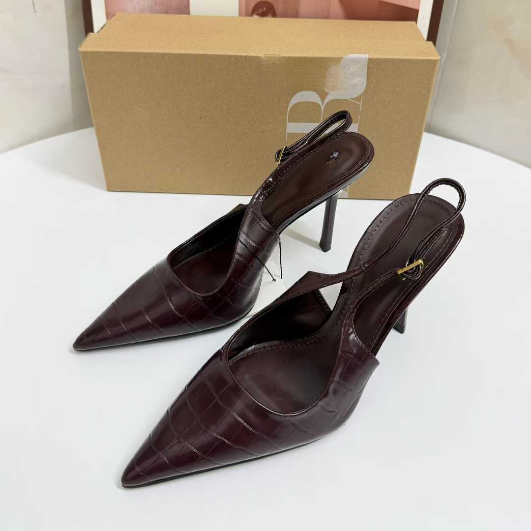 JHC-HB-128 | Slingback Closed-Toe High-Heel Dress Pump - Fujian Jinhongchang Sports Goods Co., Ltd.
