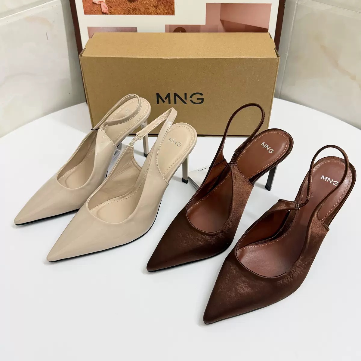 JHC-HB-067 | Slingback Pointed-Toe High-Heel Mule Slide - Fujian Jinhongchang Sports Goods Co., Ltd.
