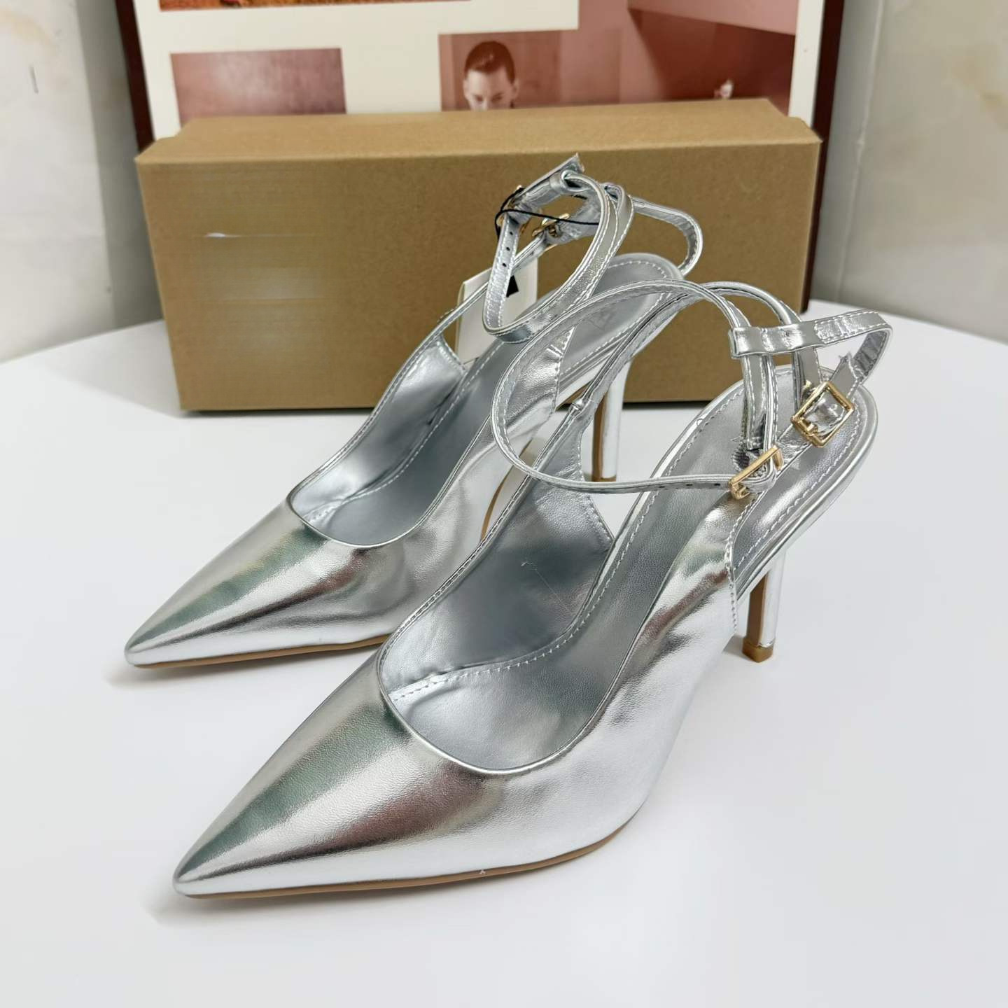 JHC-HB-117 | Pointed-Toe Stiletto Heel Dress Pump angle 3