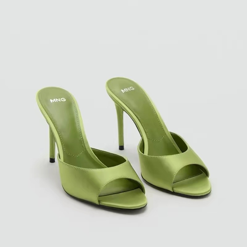 JHC-HB-001 | Silky Satin Open-Toe Stiletto Heel Heeled Slide angle 3