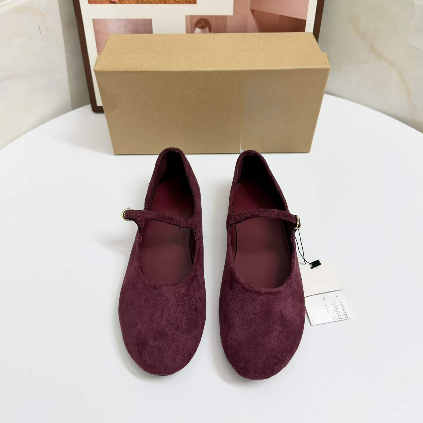 JHC-HB-168 | Metal Buckle Round-Toe Flat Mule Slide angle 3