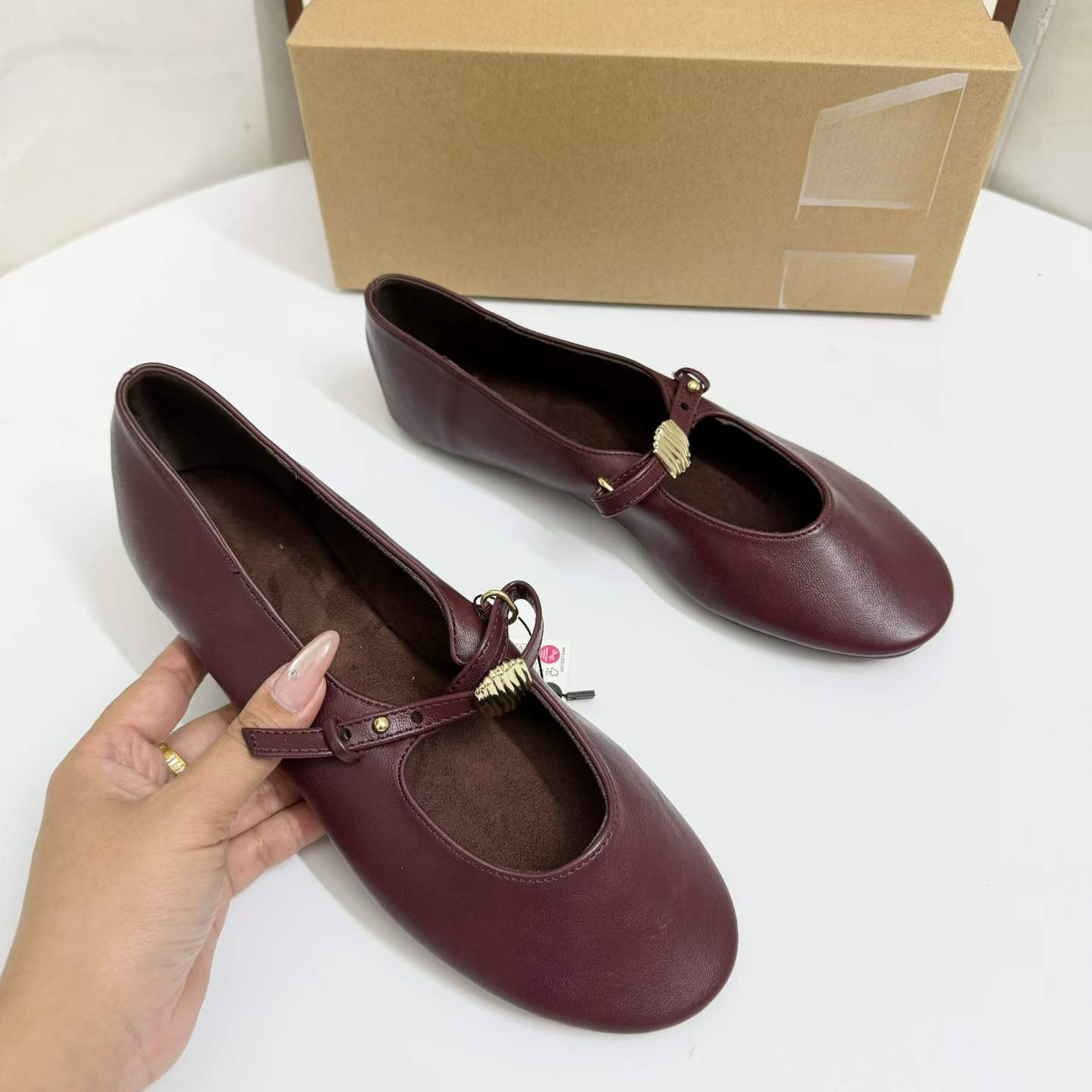 JHC-HB-018 | Round-Toe Flat Ballet Flat angle 2
