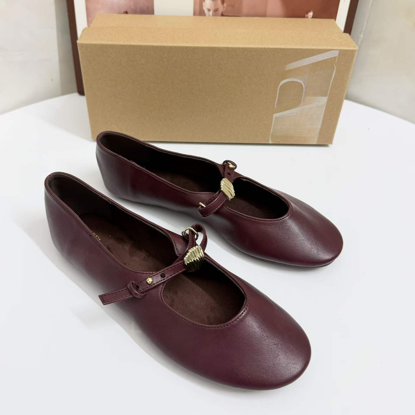 JHC-HB-018 | Round-Toe Flat Ballet Flat angle 3