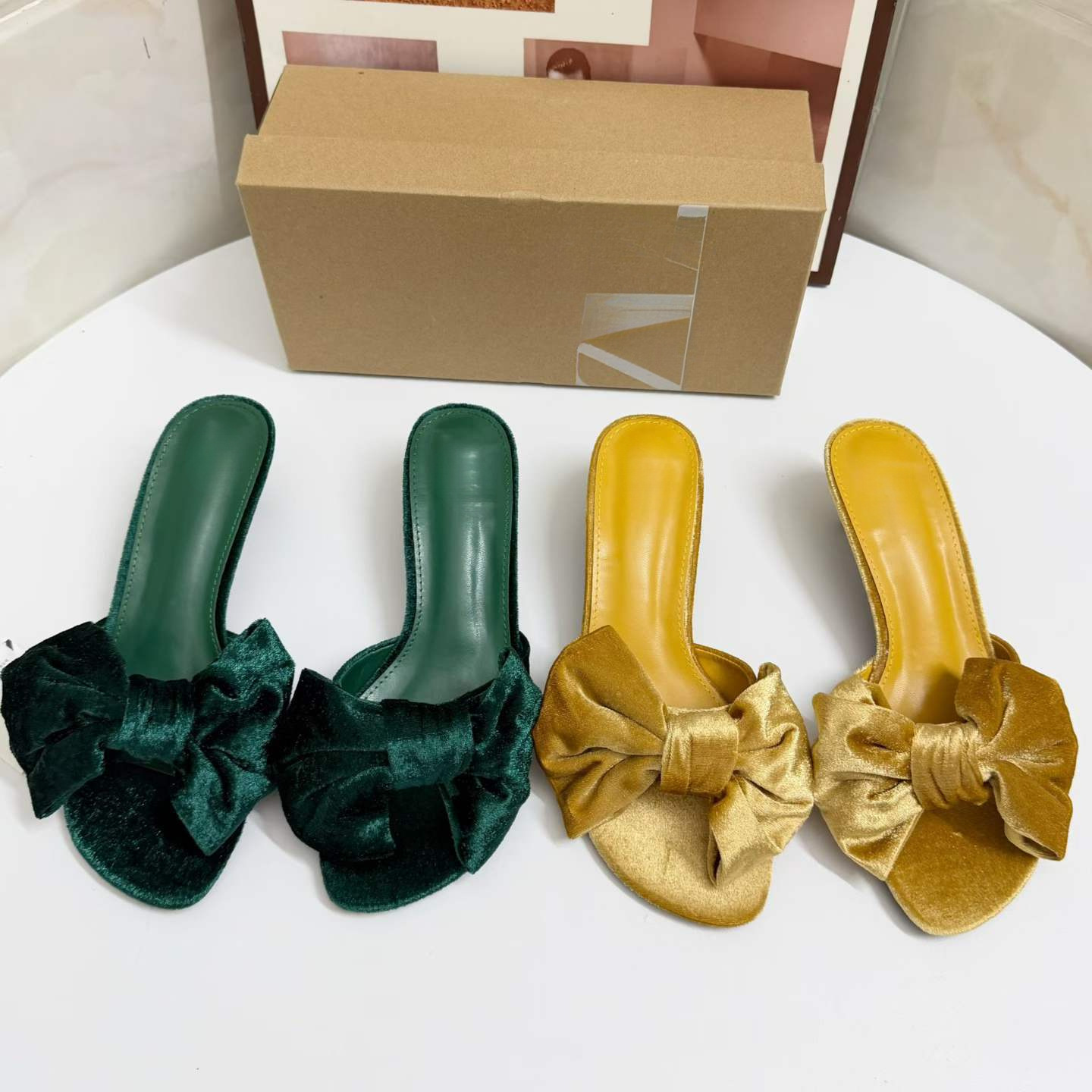 JHC-HB-158 | Bow Detail Slingback Square-Toe Casual Slide Slipper - Fujian Jinhongchang Sports Goods Co., Ltd.