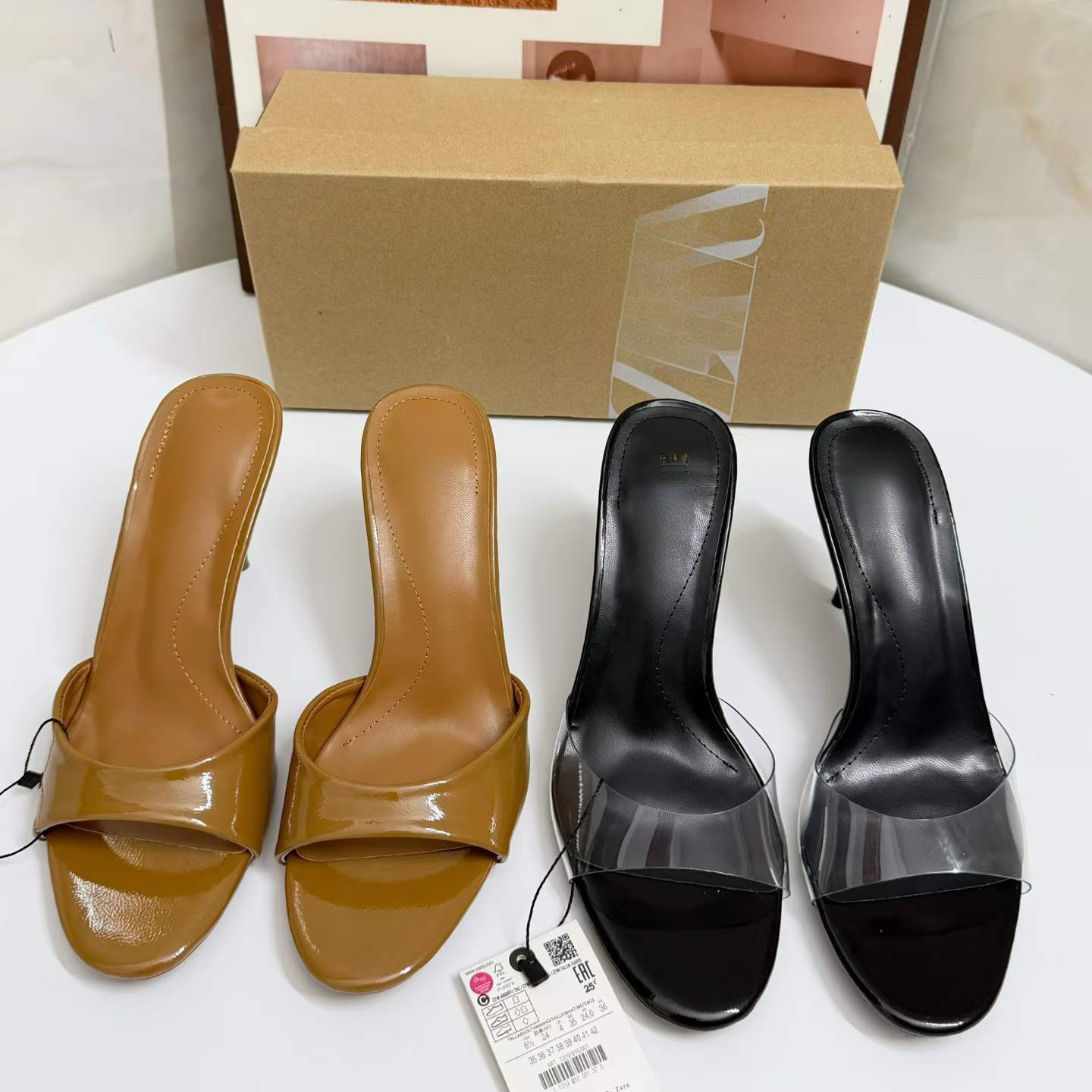 JHC-HB-207 | Minimalist Strap Slingback Round-Toe Stiletto Heel Heeled Slide - Fujian Jinhongchang Sports Goods Co., Ltd.