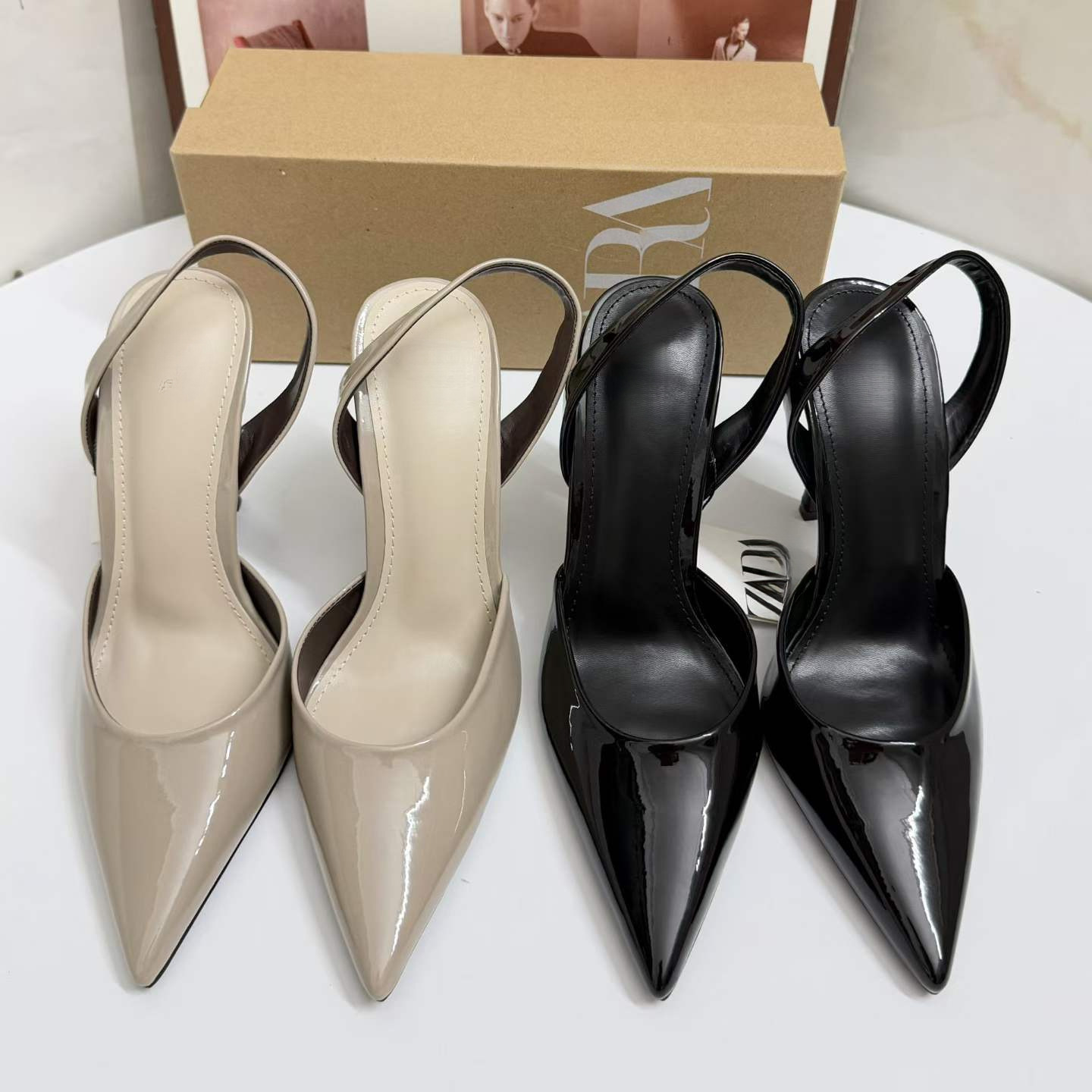 JHC-HB-188 | Patent Gloss Pointed-Toe Stiletto Heel Dress Pump - Fujian Jinhongchang Sports Goods Co., Ltd.