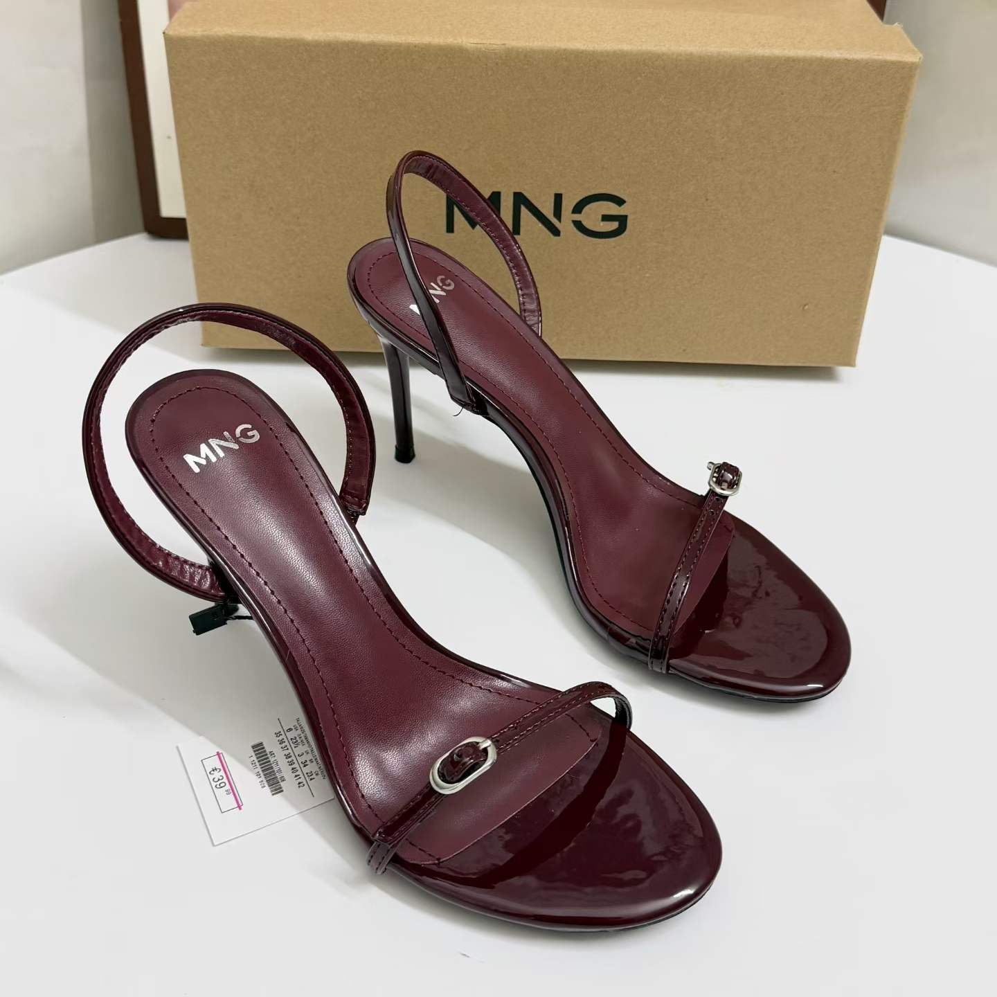 JHC-HB-008 | Metal Buckle Slingback High-Heel Dress Sandal angle 3
