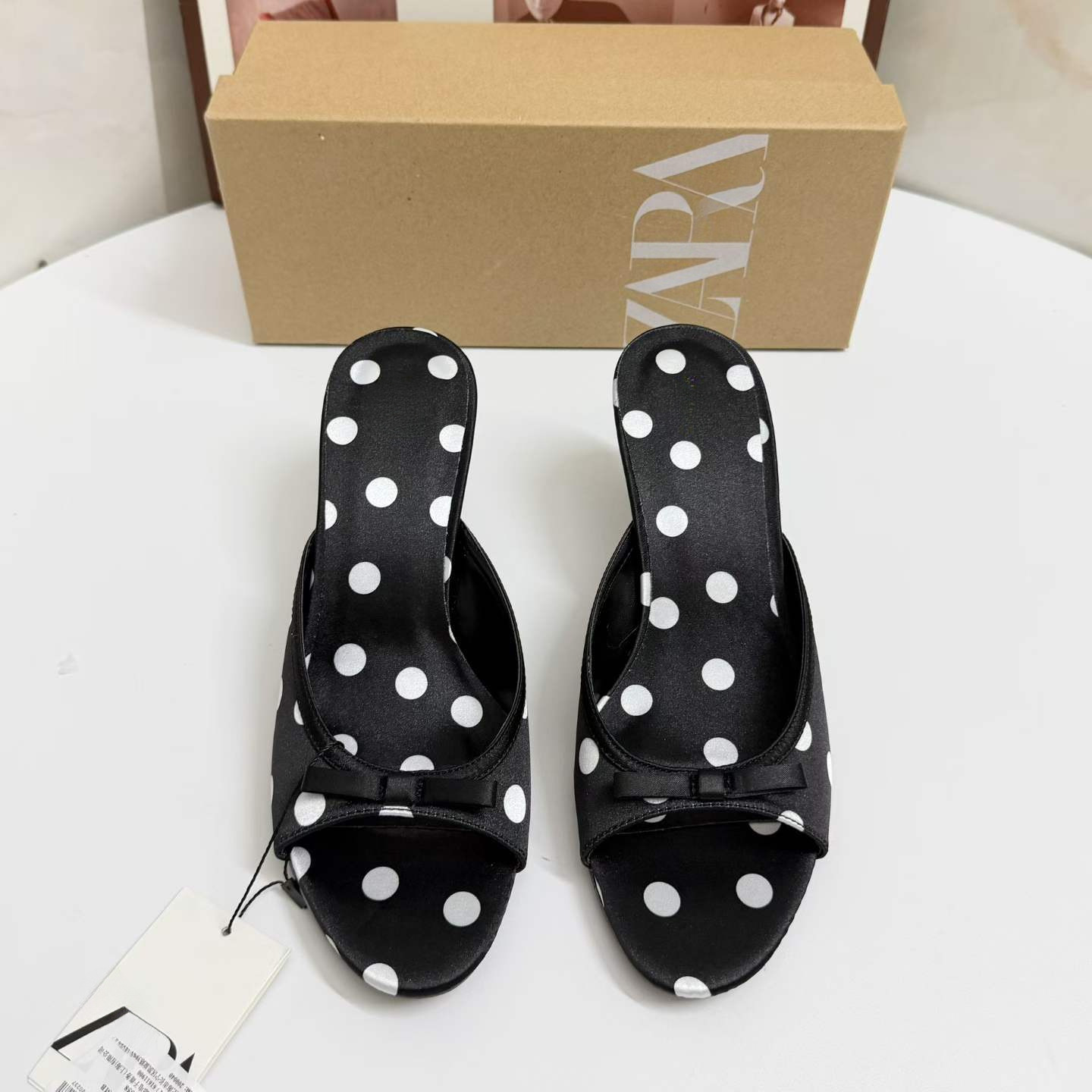 JHC-HB-206 | Bow Detail Animal Print High-Heel Mule Slide - Fujian Jinhongchang Sports Goods Co., Ltd.
