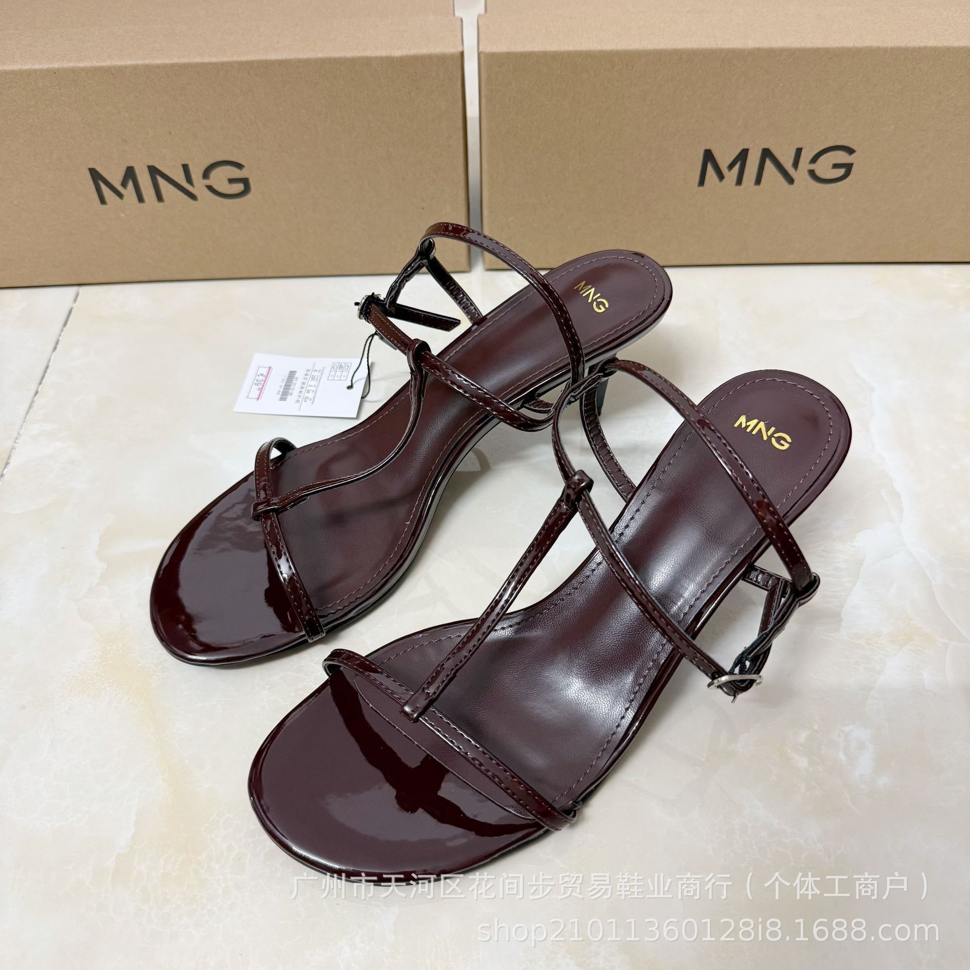 JHC-HB-052 | Round-Toe Stiletto Heel Dress Sandal angle 2