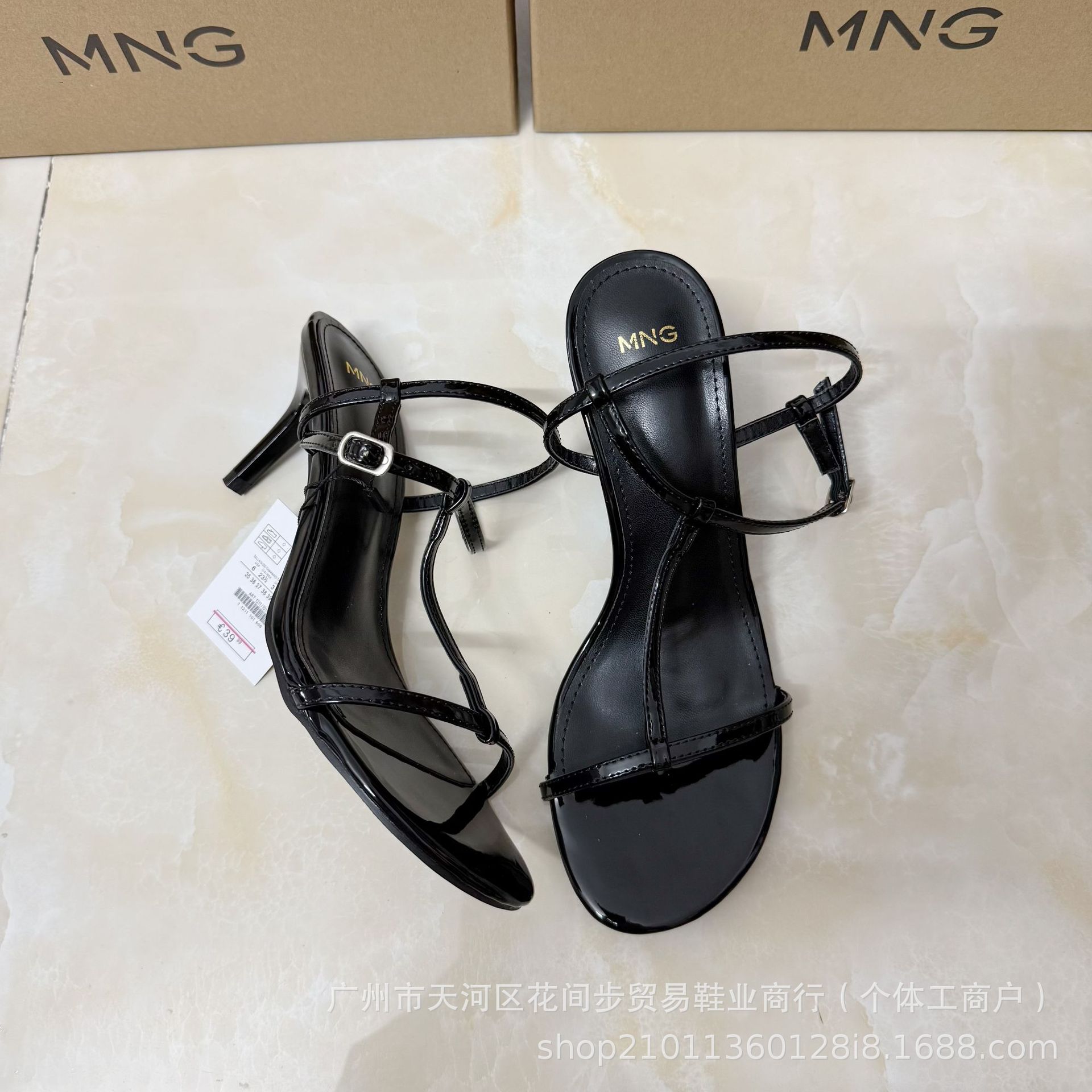 JHC-HB-052 | Round-Toe Stiletto Heel Dress Sandal angle 3
