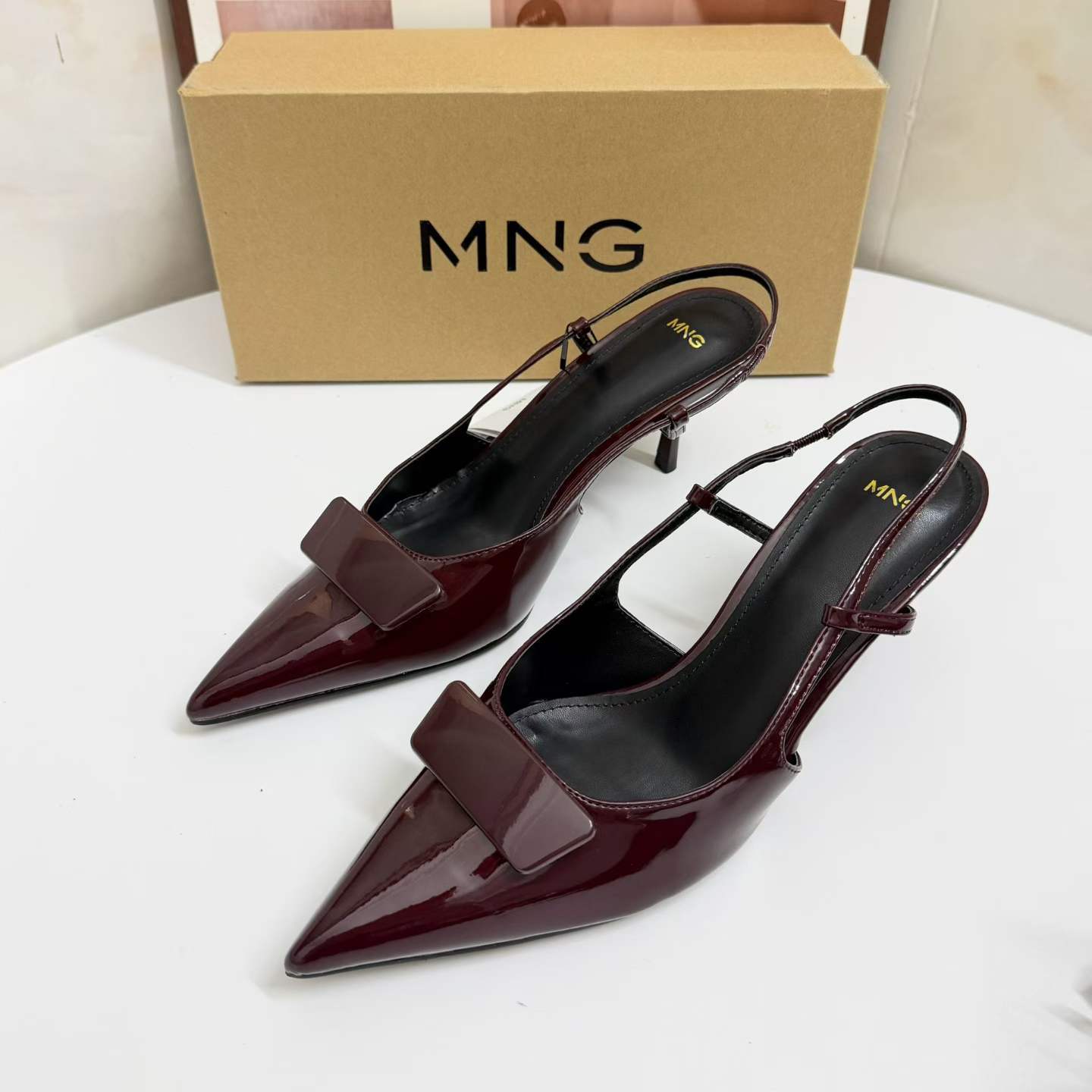JHC-HB-175 | Pointed-Toe Stiletto Heel Mule Slide angle 2