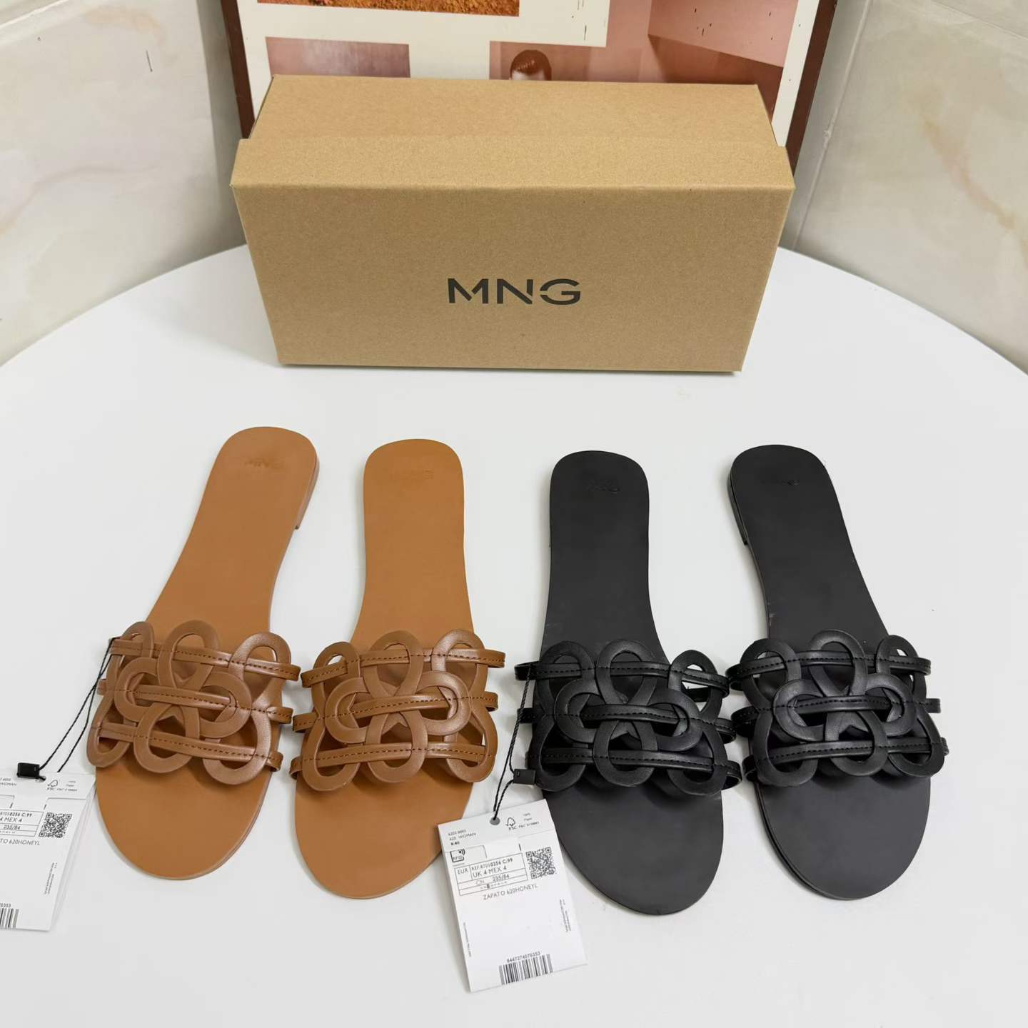 JHC-HB-010 | Woven Cutout Flat Casual Slide Slipper - Fujian Jinhongchang Sports Goods Co., Ltd.