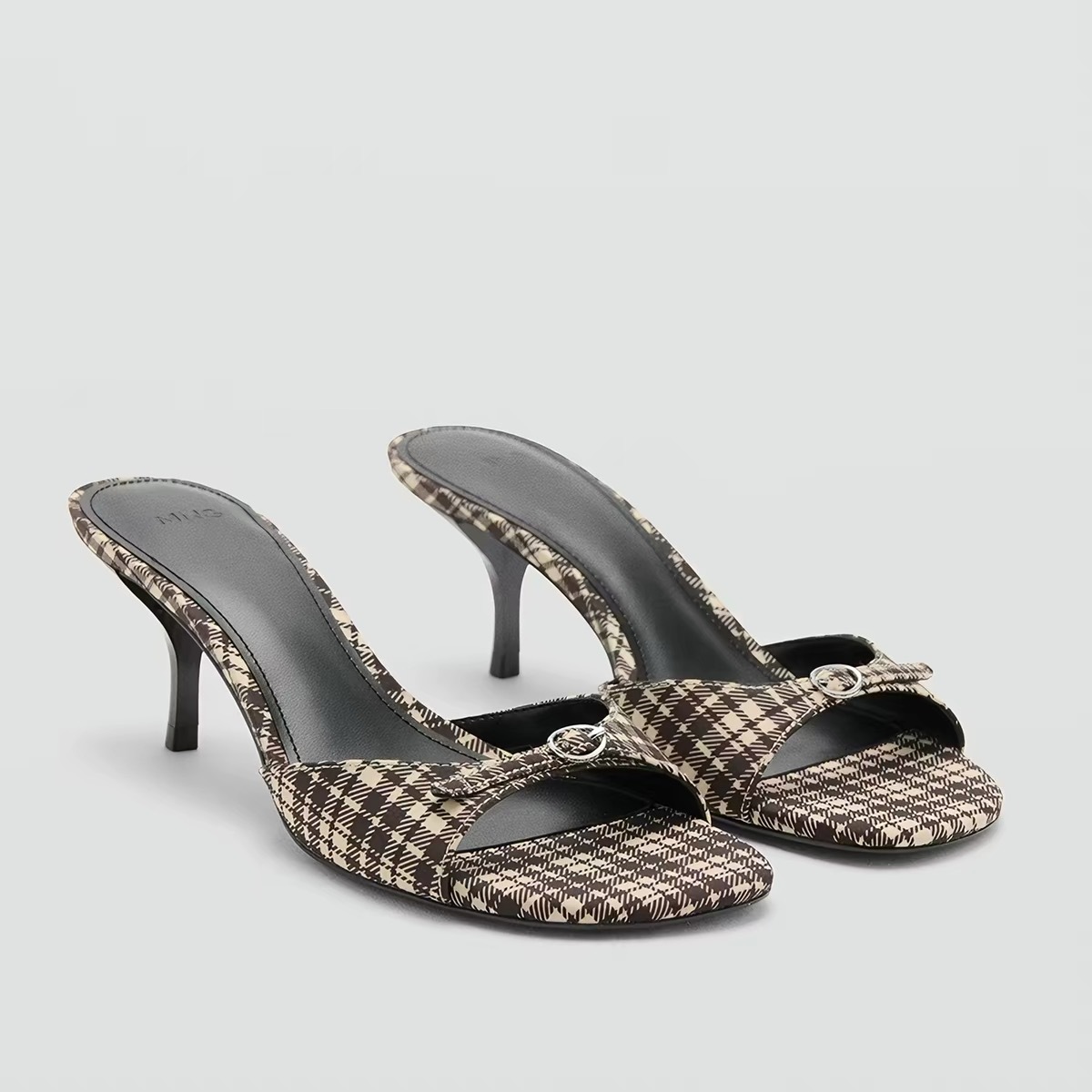 JHC-HB-071 | Animal Print Mid-Heel Heeled Slide angle 2