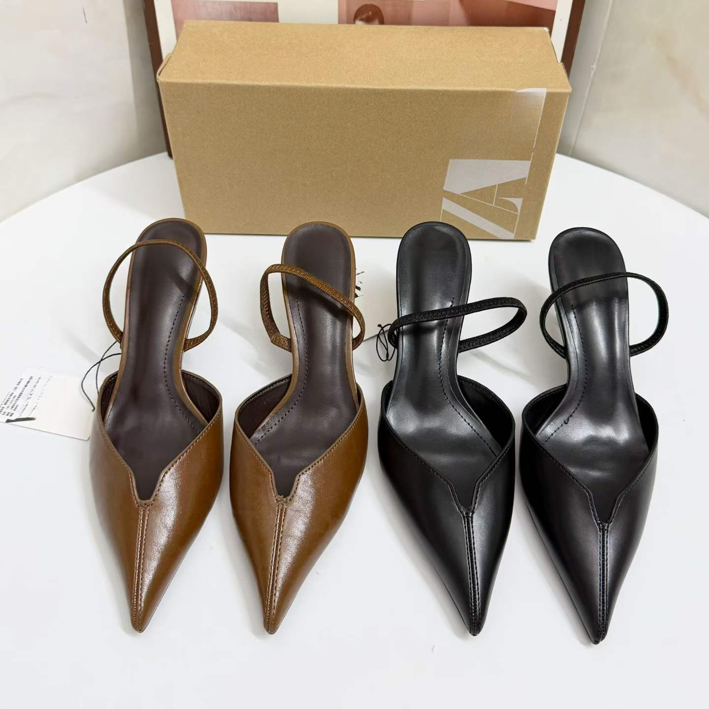 JHC-HB-089 | Pointed-Toe Stiletto Heel Mule Slide - Fujian Jinhongchang Sports Goods Co., Ltd.