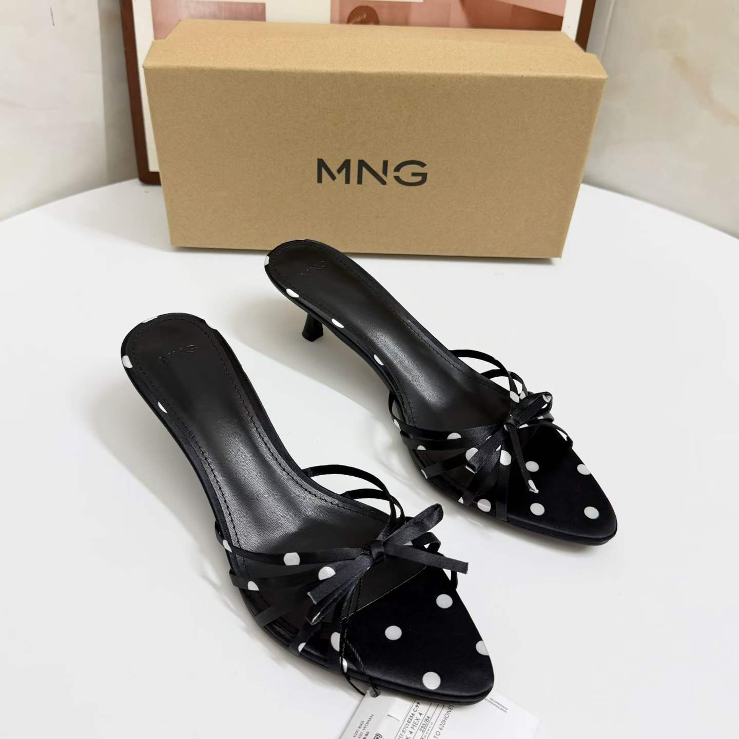 JHC-HB-241 | Bow Detail Pointed-Toe Stiletto Heel Heeled Slide angle 2