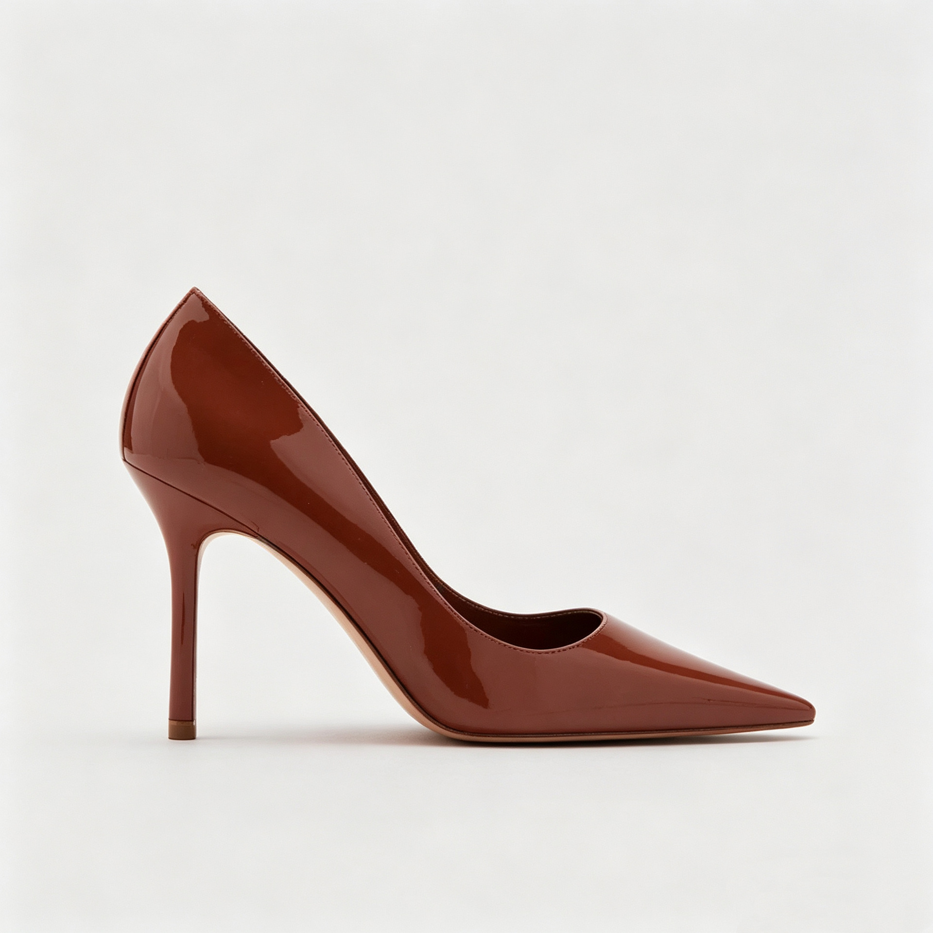JHC-HB-057 | Patent Gloss Pointed-Toe Stiletto Heel Dress Pump angle 3