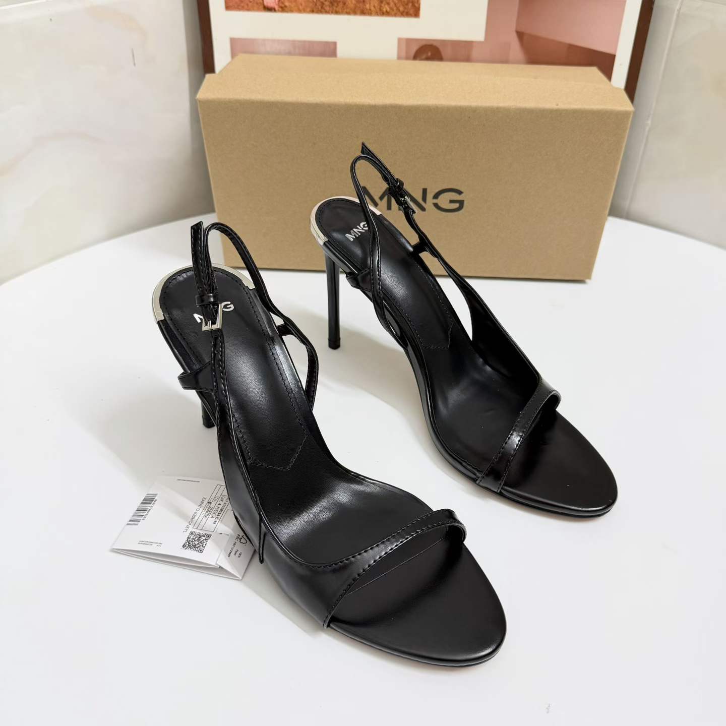 JHC-HB-240 | Minimalist Strap Pointed-Toe Stiletto Heel Dress Sandal angle 2