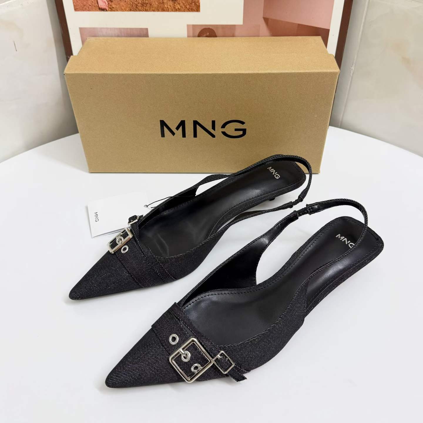 JHC-HB-232 | Metal Buckle Slingback Pointed-Toe High-Heel Dress Sandal - Fujian Jinhongchang Sports Goods Co., Ltd.