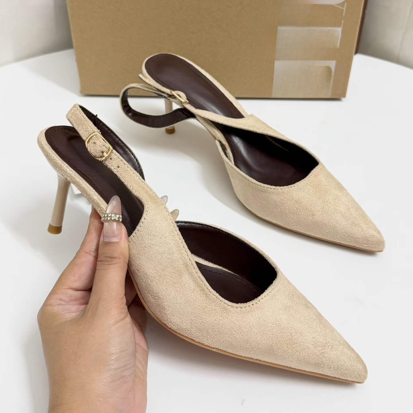 JHC-HB-275 | Pointed-Toe High-Heel Dress Sandal angle 3