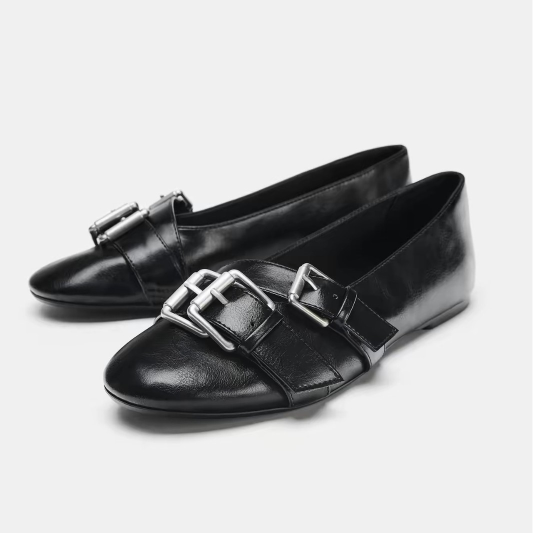 JHC-HB-272 | Metal Buckle Round-Toe Flat Ballet Flat - Fujian Jinhongchang Sports Goods Co., Ltd.