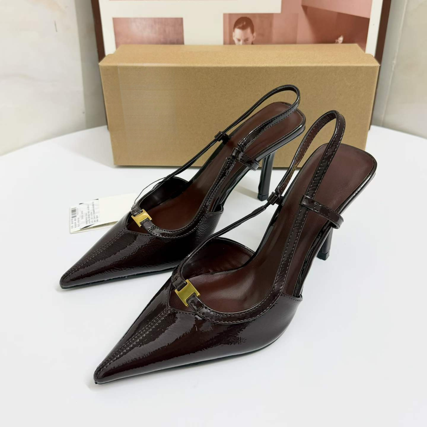 JHC-HB-263 | Pointed-Toe High-Heel Mule Slide angle 3