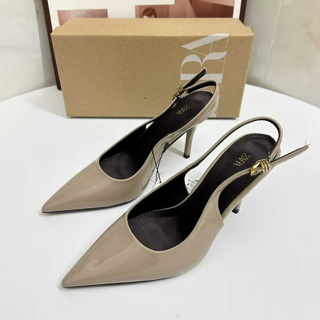 JHC-HB-092 | Patent Gloss Pointed-Toe Stiletto Heel Dress Pump angle 2