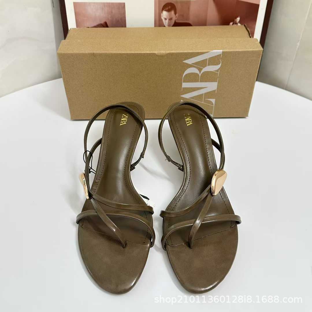 JHC-HB-088 | Metal Buckle Pointed-Toe High-Heel Dress Sandal angle 3