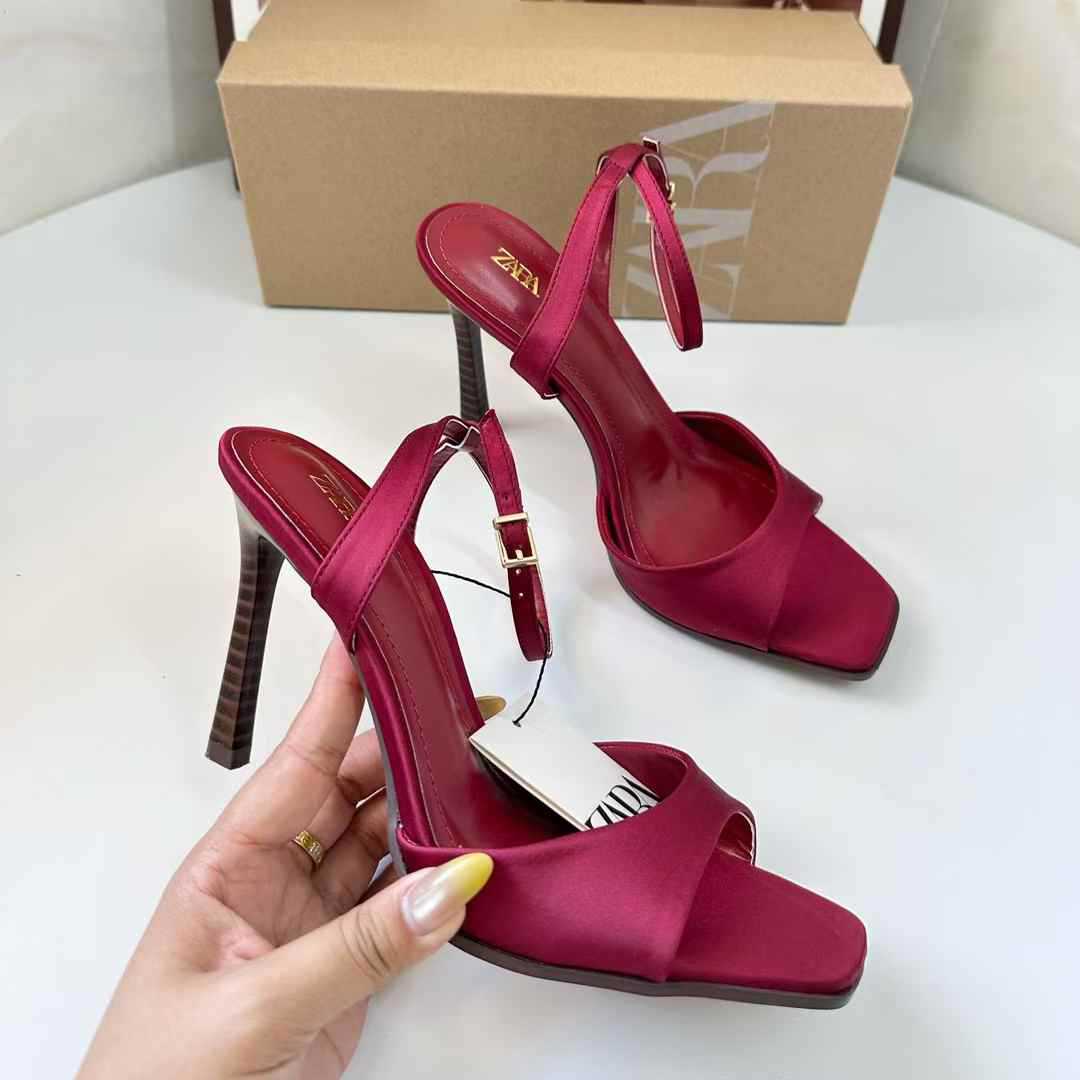 JHC-HB-006 | Minimalist Strap Square-Toe Stiletto Heel Dress Sandal - Fujian Jinhongchang Sports Goods Co., Ltd.