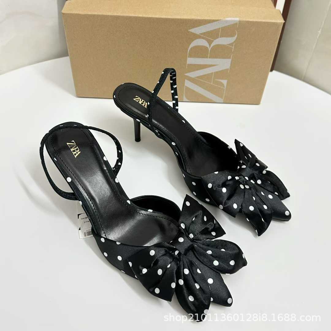 JHC-HB-193 | Bow Detail Silky Satin Stiletto Heel Dress Sandal angle 3