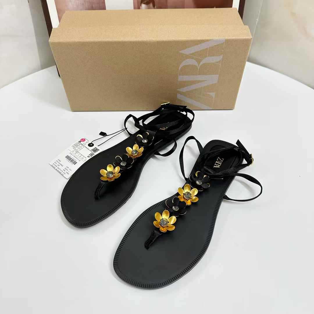 JHC-HB-126 | Metal Buckle Toe-Post Flat Casual Slide Slipper angle 3